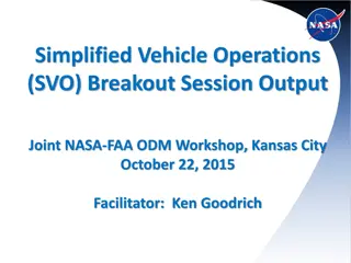 Simplified Vehicle Operations Breakout Session Output