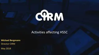 Activities Affecting HSSC - Michael Bergmann, Director CIRM (May 2018)