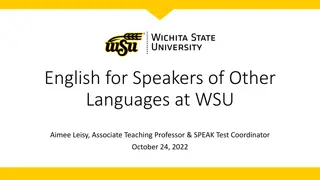 Exploring the Intensive English Language Programs at WSU