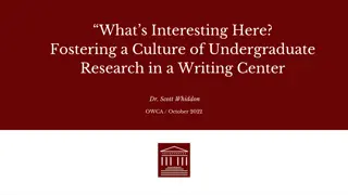 Fostering a Culture of Undergraduate Research in a Writing Center