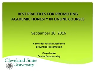 Enhancing Academic Integrity in Online Courses: Best Practices