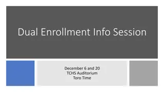 Dual Enrollment Information Session at TCHS - December 6 and 20