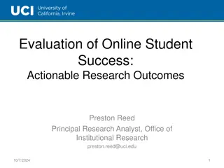 Analysis of Online Student Success Outcomes