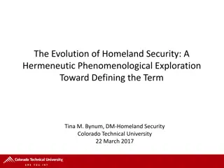 Understanding the Evolution of Homeland Security: A Hermeneutic Exploration