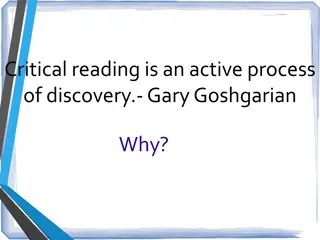 Enhancing Critical Reading Skills for Active Discovery