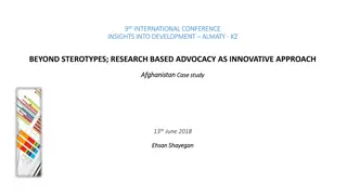 Research-Based Advocacy in Afghanistan: Innovative Approach Beyond Stereotypes