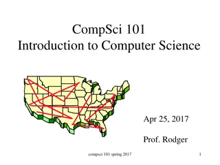 Important Announcements and Final Exam Details for CompSci 101 Spring 2017