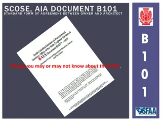 The Standard Agreement Between Owner and Architect AIA Document B101