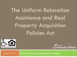 Understanding the Uniform Relocation Assistance and Real Property Acquisition Policies Act