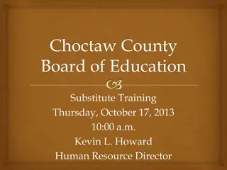 Substitute Training Program for Choctaw County Board of Education