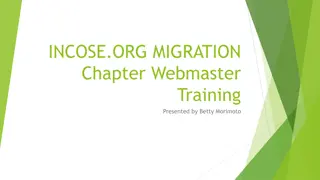 INCOSE Webmaster Training Session Overview