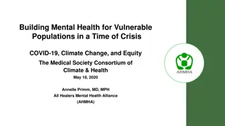 Building Mental Health for Vulnerable Populations in Times of Crisis