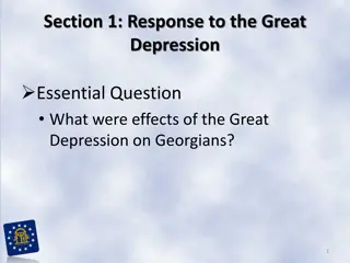 Effects of the Great Depression on Georgians: A Historical Perspective