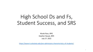 High School Ds and Fs Analysis for Student Success at CSU