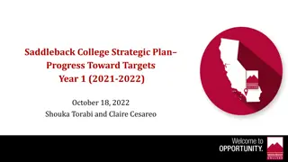 Saddleback College Strategic Plan Progress and Goals