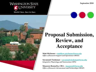 Proposal Process: Submission to Acceptance