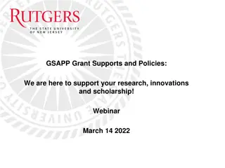 GSAPP Grant Support and Policies - Webinar Highlights and Deadlines