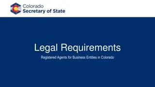 Registered Agents Requirement for Business Entities in Colorado