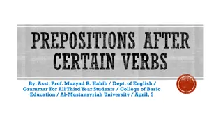 Prepositions After Certain Verbs for Effective Communication