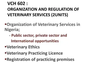 Organization and Regulation of Veterinary Services in Nigeria