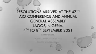 Highlights of the 47th AIO Conference and Annual General Assembly in Lagos, Nigeria