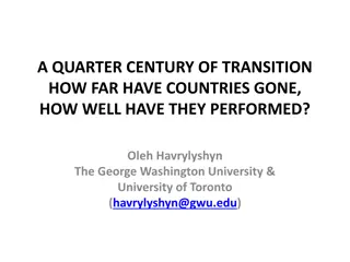 Economic Transition in Post-Communist Countries: A Quarter Century Review