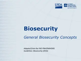 Biosecurity Concepts for Disease Prevention