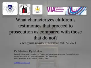 Understanding Factors Influencing Prosecution of Children's Testimonies