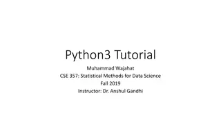 Python3 Tutorial for Statistical Methods in Data Science