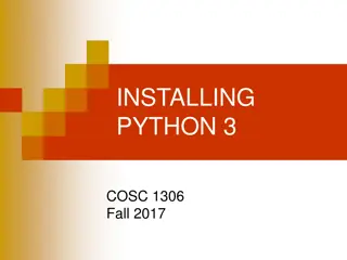 Installing Python 3 for Windows and MacOS