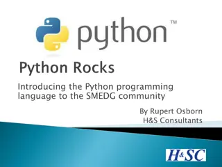 Introducing Python Programming Language to SMEDG Community