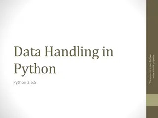 Data Handling in Python