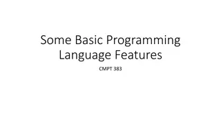 Programming Language Features