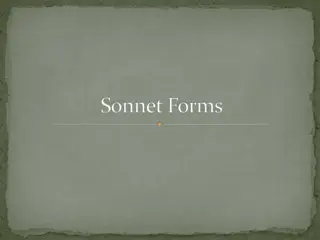 Insights into Sonnet Forms and Origins