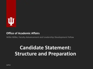 Building a Strong Candidate Statement for Academic Advancement