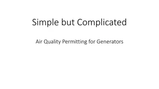 Air Quality Permitting Regulations for Generators