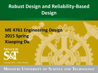 Robust Design and Reliability-Based Design in Engineering