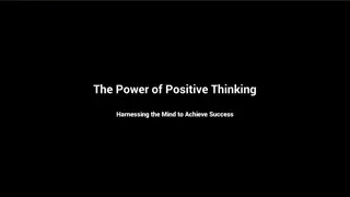 Harnessing the Power of Positive Thinking for Success