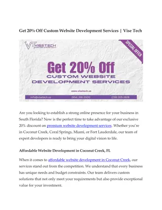 Get 20% Off Custom Website Development Services | Vise Tech