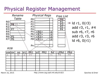 Understanding Physical Register Management in Computer Architecture