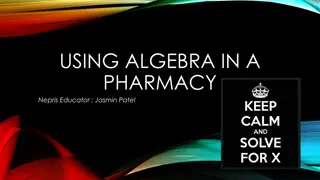 Algebra Application in Pharmacy: Solving Two-Step Equations