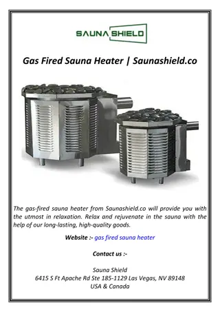 Gas Fired Sauna Heater | Saunashield.co