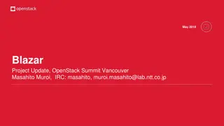 Blazar Project Update: OpenStack Summit Vancouver