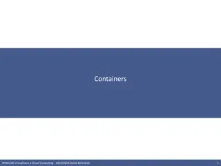 Containers and Virtualization in Cloud Computing