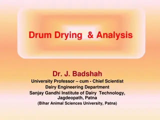 Drum Drying and Analysis in Dairy Engineering