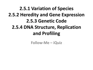 Genetic Concepts: Species Variation, Heredity, and DNA Structure