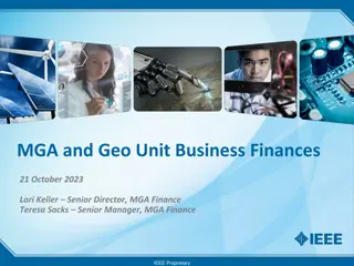 MGA and Geo Unit Business Finances Overview