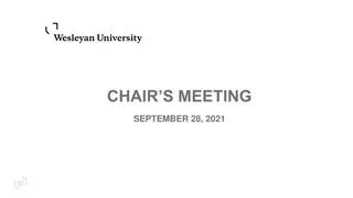 Chairs Meeting Highlights & Agenda for September 28, 2021