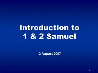 Insights into the Books of Samuel: History, Authorship, and Significance