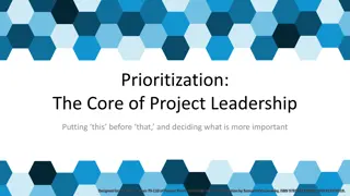 Prioritization: The Core of Project Leadership